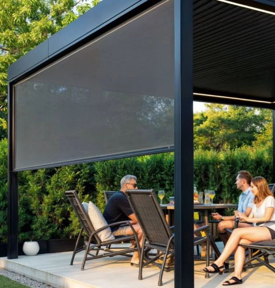 Pérgola automatizado com controle e sensores em BH